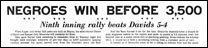 Negroes win