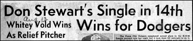 Stewart, Vold combine for win