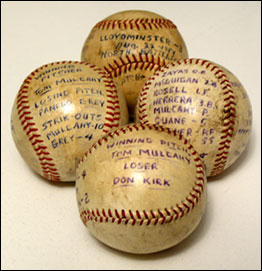 Mulcahy baseballs 1954