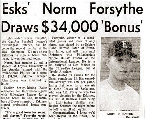 Norm Forsythe signs
