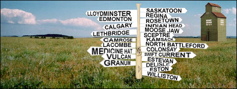 Prairie signpost