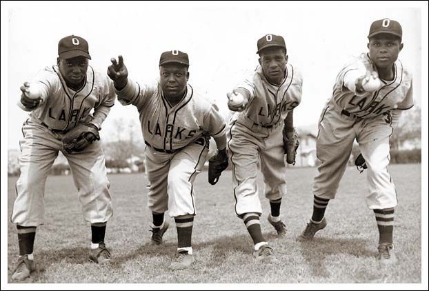 ... staff of the Oakland Larks (left ...