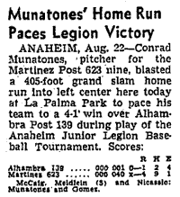1954 Two-hitter and grand slam!