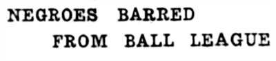 Negroes barred