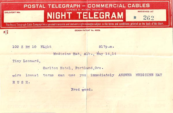 Medicine Hat telegram