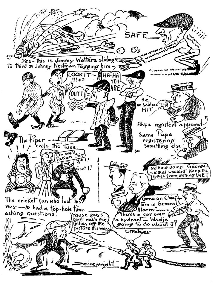 Cartoon Vancouver baseball