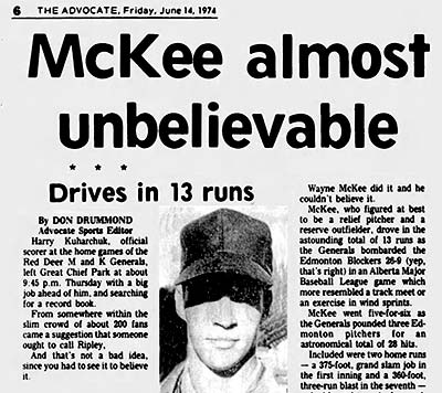 Mckee 13 rbi