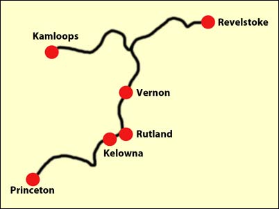 Map BC Interior League