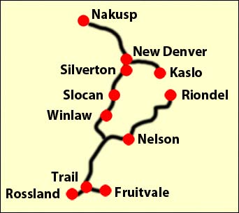 Map West Kootenay