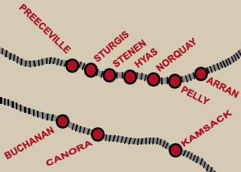 NE Saskatchewan League map